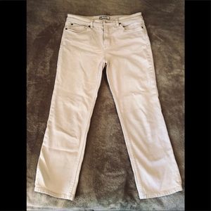 Free People White Beige Ankle Jeans 29